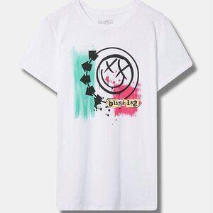 Torrid - Blink-182 Classic Fit Cotton Crew Tee in Bright White​​​​​​​​